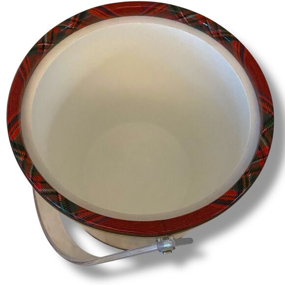 Vintage Ice Bucket Chest Red Plaid Tartan Car RV Display Camper RL Aesthetic - Picture 7 of 10